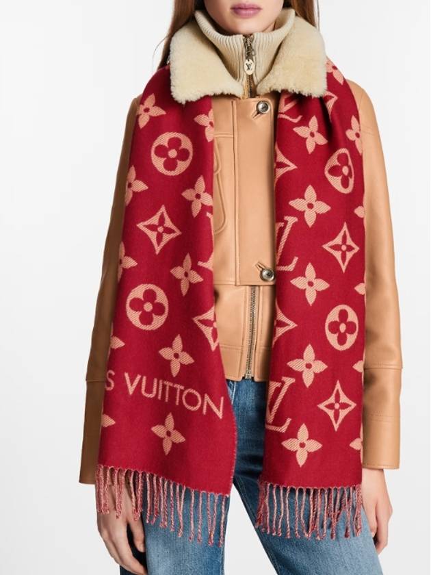 LV Essential Scarf Red - LOUIS VUITTON - BALAAN 7