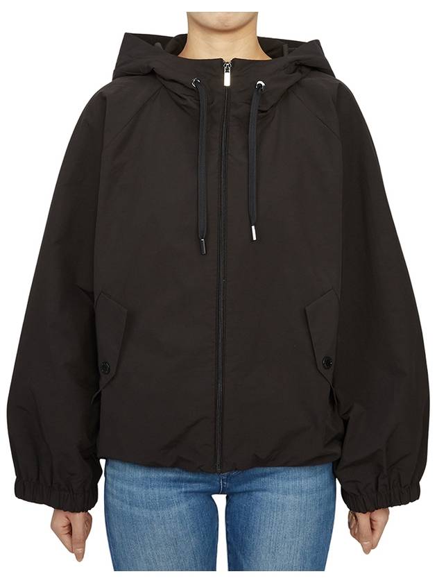 Pariseo Hooded Windbreaker Black - MAX MARA - BALAAN 2