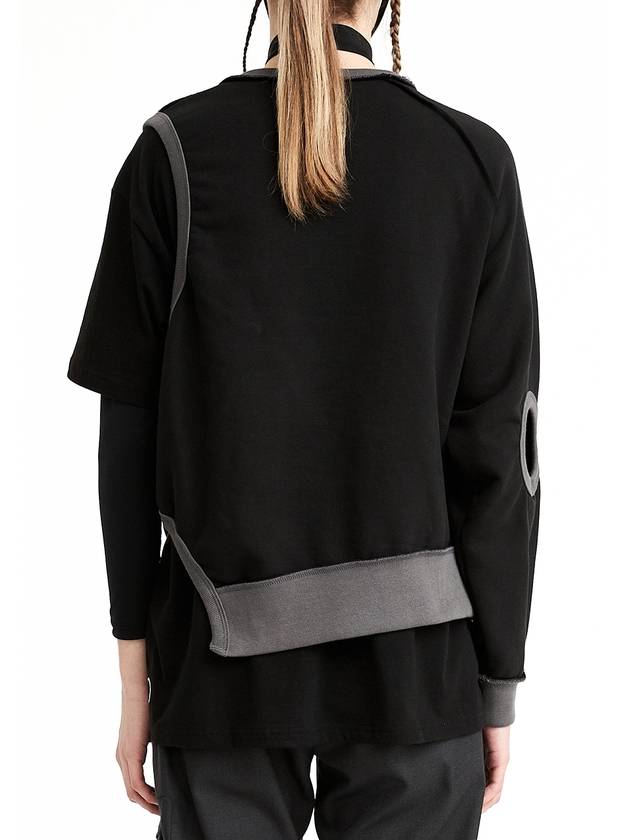 NX Asymmetry Sweatshirts Black - YOUCHE PRET A PORTER - BALAAN 7