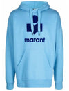 Miley Logo Print Hooded Blue - ISABEL MARANT - BALAAN 3