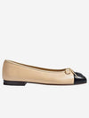 Two Tone Lambskin Ballerina Beige Black - CHANEL - BALAAN 2