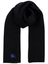 EKD Rib Cashmere Scarf Black - BURBERRY - BALAAN 2