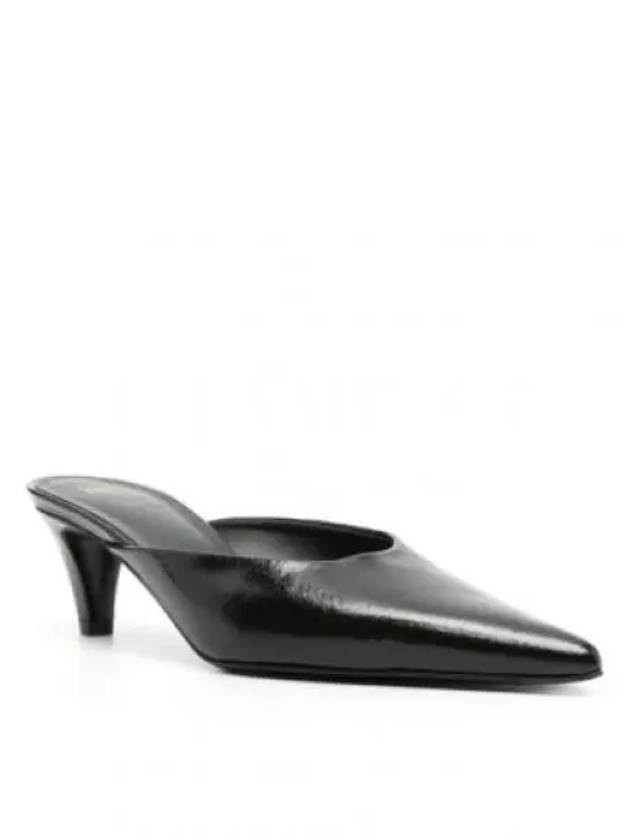 Pointed Toe Leather Mules Black - TOTEME - BALAAN 2