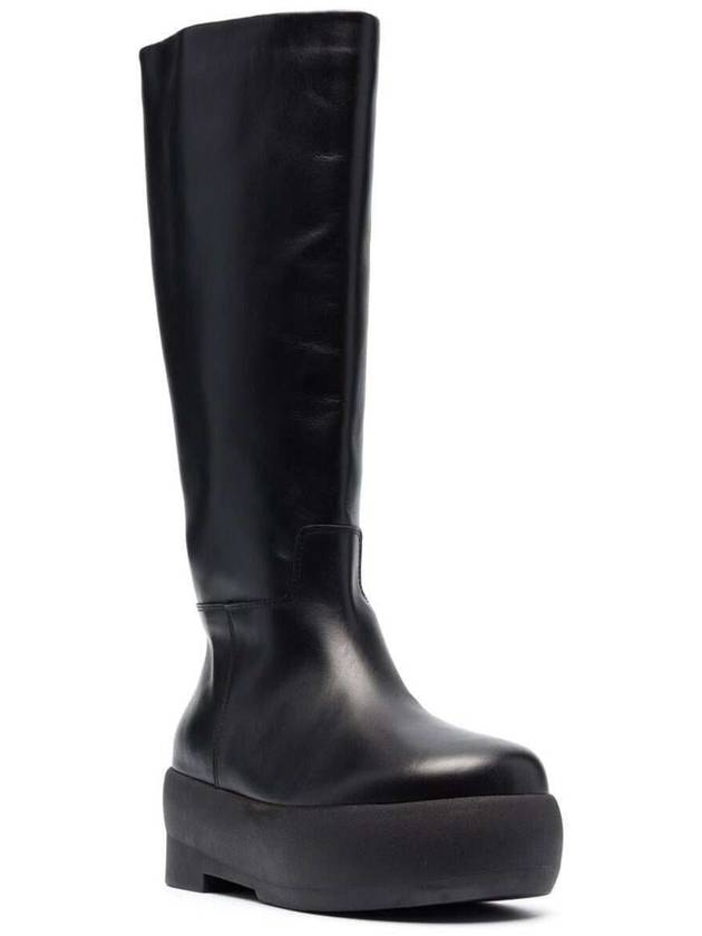 Black Slip-On Boots With Platform In Smooth Leather Woman - GIA BORGHINI - BALAAN 2