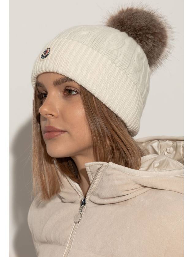 Moncler Pom-pom Hat, Women's, Cream - MONCLER - BALAAN 2