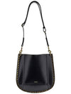 Oskan Hobo Leather Shoulder Bag Black - ISABEL MARANT - BALAAN 1