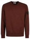 Compass Patch Crew Neck Sweatshirt Brick - STONE ISLAND - BALAAN 2