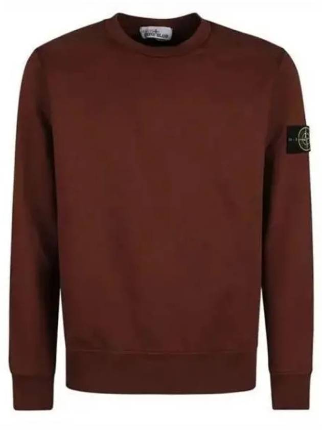 Compass Patch Crew Neck Sweatshirt Brick - STONE ISLAND - BALAAN 2