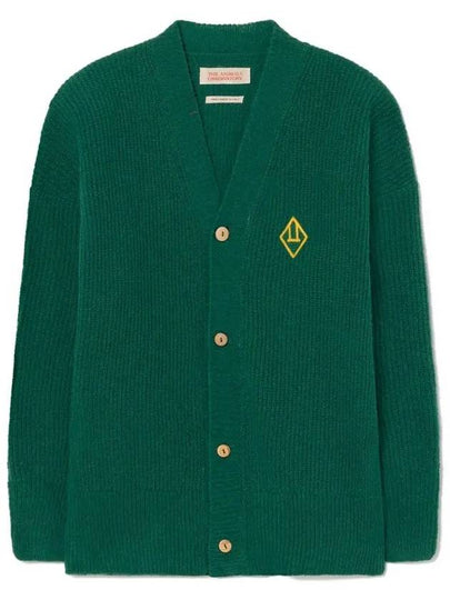 Kids Logo Embroidered Cardigan Green F22109 188FE - THE ANIMALS OBSERVATORY - BALAAN 2