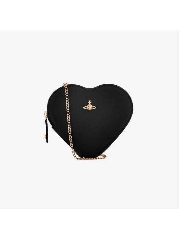 Saffiano New Heart Cross Bag Black - VIVIENNE WESTWOOD - BALAAN 2