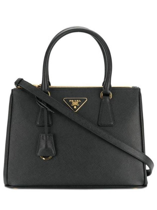 Galleria Saffiano Medium Tote Bag Black 1BA863 - PRADA - BALAAN 1