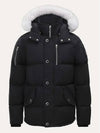 Original 3Q Hooded Padding White Shearling Black - MOOSE KNUCKLES - BALAAN 2