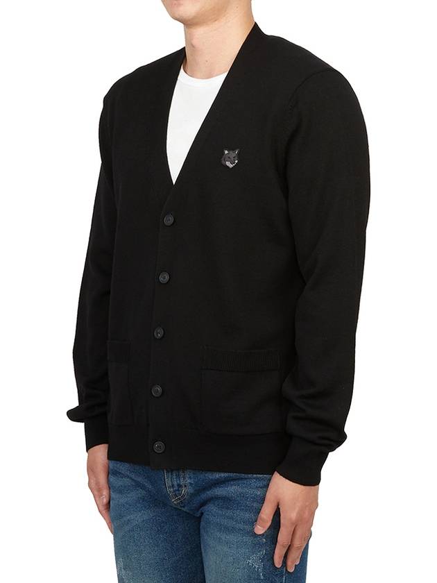 Bold Fox Head Patch Regular Cardigan Black - MAISON KITSUNE - BALAAN 3