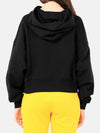 Micro Logo Print Cotton Hoodie Black - MSGM - BALAAN 4