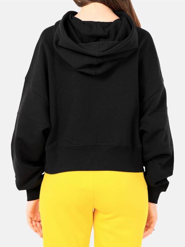 Micro Logo Print Cotton Hoodie Black - MSGM - BALAAN 4