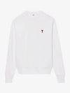 Small heart logo sweatshirt white - AMI - BALAAN 2