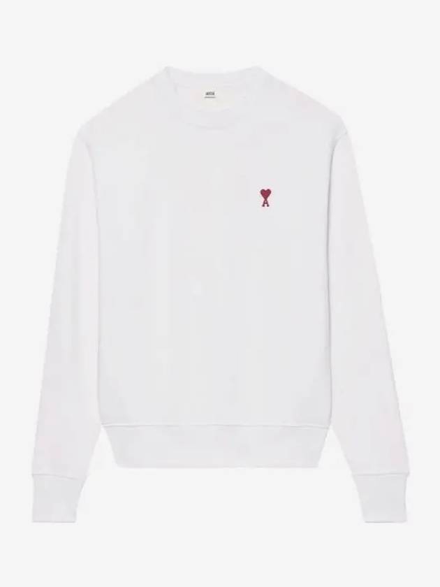 Small heart logo sweatshirt white - AMI - BALAAN 3