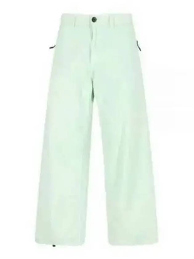 Marina Cotton Canvas Fatigue Straight Pants Light Green - STONE ISLAND - BALAAN 2