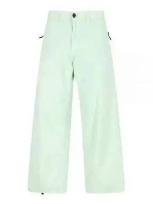 Marina Cotton Canvas Fatigue Straight Pants Light Green - STONE ISLAND - BALAAN 2