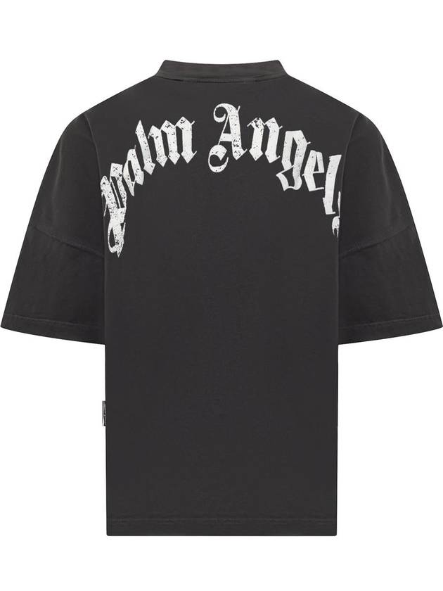 Palm Angels Back Curved Logo Tee - PALM ANGELS - BALAAN 2