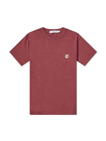 Fox Head Patch Classic Short Sleeve T-Shirt Red - MAISON KITSUNE - BALAAN 1