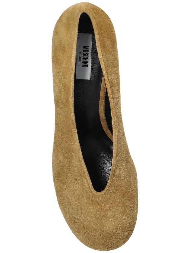 Moschino Suede Heeled Shoes, Women's, Beige - MOSCHINO - BALAAN 6