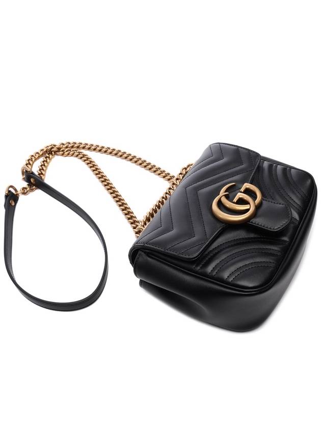 GG Marmont Matelasse Small Shoulder Bag Black - GUCCI - BALAAN 6