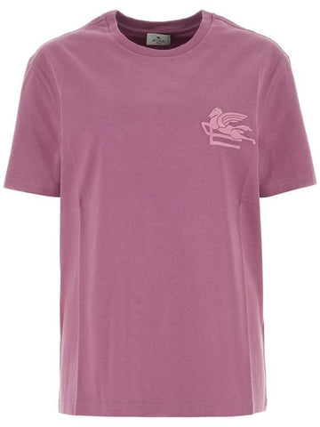 Pegasus Logo Cotton Short Sleeve T-Shirt Pink - ETRO - BALAAN 1