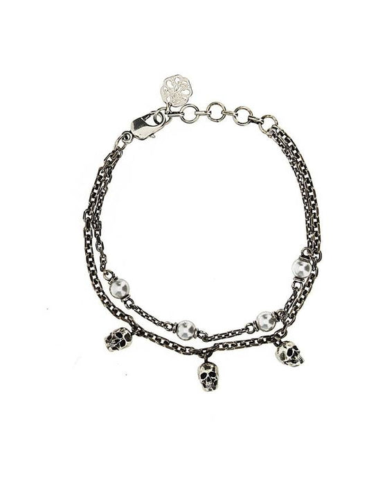 Pearl School Chain Bracelet Silver - ALEXANDER MCQUEEN - BALAAN 1