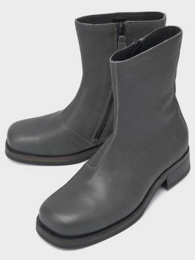 Camion Leather Ankle Boots Ash Grey - OUR LEGACY - BALAAN 4