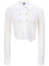 Runway Grid Unbalance Knit Cardigan White - ULKIN - BALAAN 3