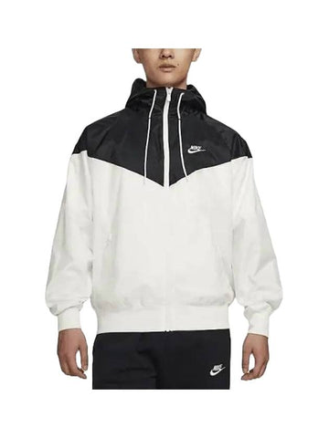 Sportswear Wind Runner Men's Hooded Jacket Black White - NIKE - BALAAN 1