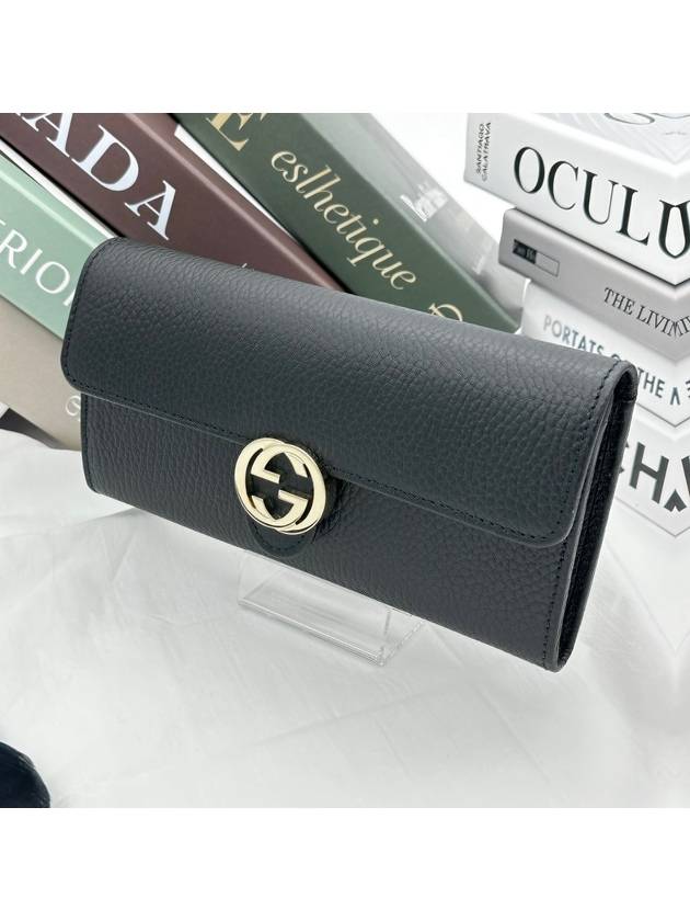 GG Interlocking Long Wallet Black - GUCCI - BALAAN 5