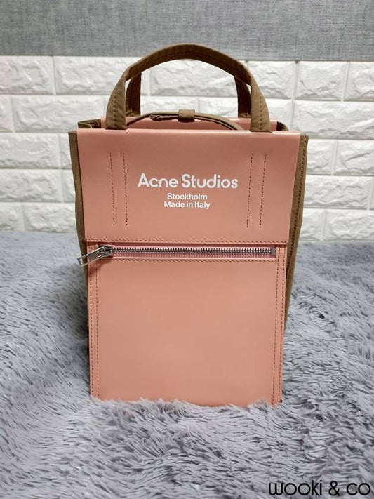 Baker Tote Bag Small Pink Black Baker Bag - ACNE STUDIOS - BALAAN 1