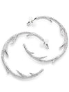 Polar Bestiary Hoop Pierced Earrings Silver - SWAROVSKI - BALAAN 3