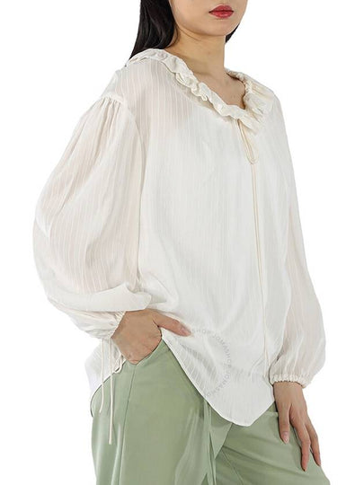 Stella Mccartney White Pinstripe Blouse, Brand Size 36 (US Size 2) - STELLA MCCARTNEY - BALAAN 2