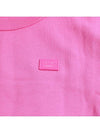 Logo Patch Regular Fit Crew Neck Sweatshirt Pink - ACNE STUDIOS - BALAAN 4