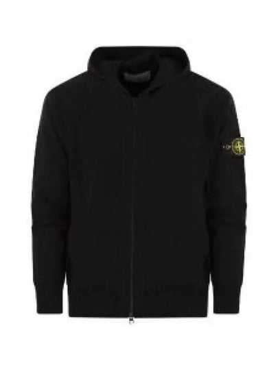 Wappen Padded Zipper Hooded Cotton Cardigan Black - STONE ISLAND - BALAAN 2