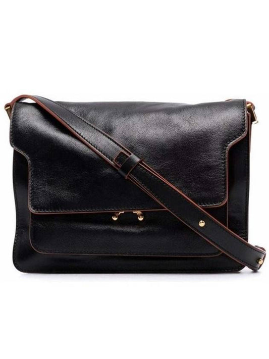 Trunk Soft Medium Shoulder Bag Black - MARNI - BALAAN 1