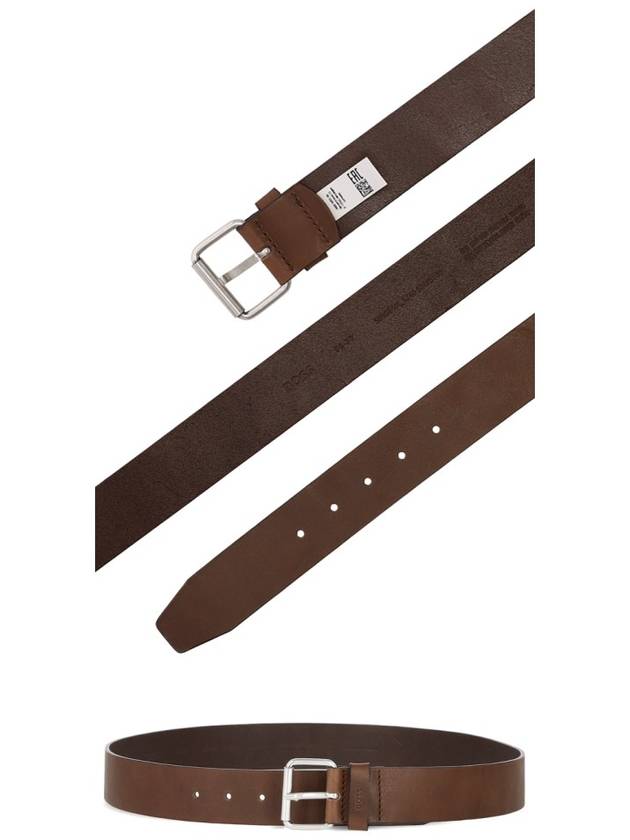 Serge VA Golf Leather Belt Brown - HUGO BOSS - BALAAN.