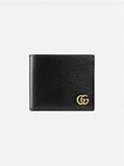 GG Marmont Leather Bi Fold Wallet Black Gold - GUCCI - BALAAN 2