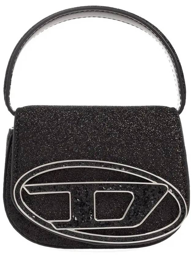 1DR XS Glitter Fabric Shoulder Bag Black - DIESEL - BALAAN 2