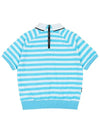 striped terry loose fit t-shirt OF9004LABLUE - ONOFF - BALAAN 3