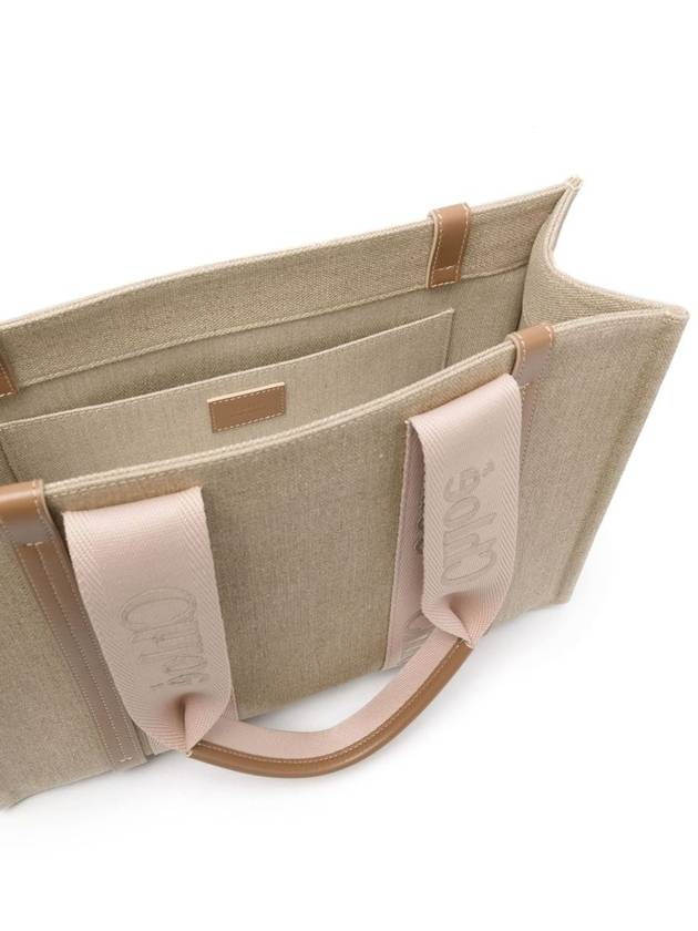 Woody Medium Tote Bag Blushy Beige - CHLOE - BALAAN 7