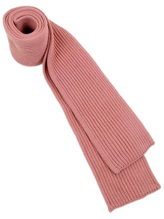 Ribbed Wool Muffler Rose Pink SCARF LYSEROD - ANDERSEN-ANDERSEN - BALAAN 1