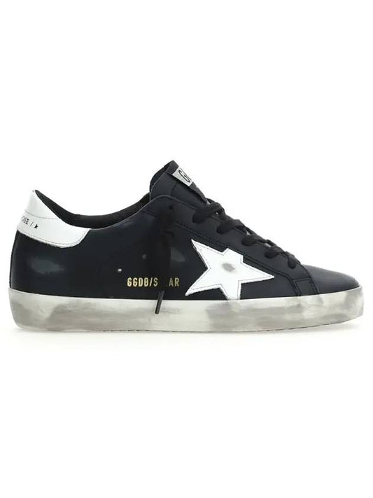 Superstar Leather Low Top Sneakers Black - GOLDEN GOOSE - BALAAN 1