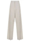 Cotton Silk Wide Leg Slacks Beige - BOTTEGA VENETA - BALAAN 2