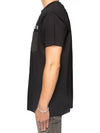 Men's Jesus Leather Pocket Euro Short Sleeve T-Shirt Black - GIVENCHY - BALAAN.