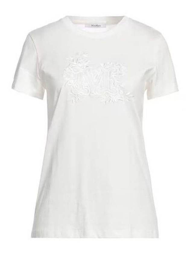 Sacha Cotton Short Sleeve T-Shirt White - MAX MARA - BALAAN 2