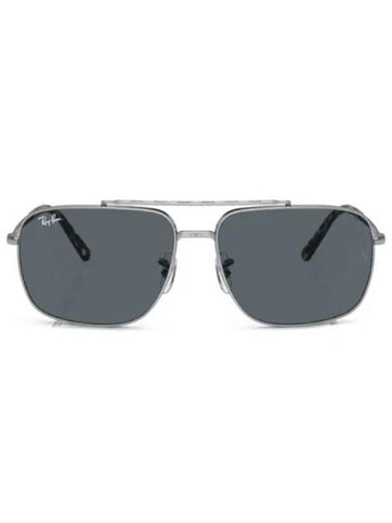 Eyewear Tinted Lens Double Bridge Square Sunglasses Blue - RAY-BAN - BALAAN 1